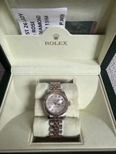 Pre-owned Rolex Lady Datejust - Everose Gold & Steel - Silver Diamond Dial 2009