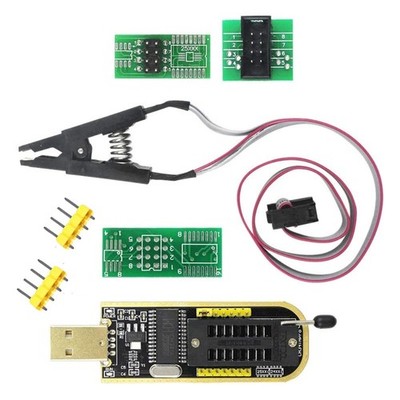 CH341A SOIC8 SOP8 Flash Chip EEPROM Programmer IC BIOS Test Clip 24 25 Series