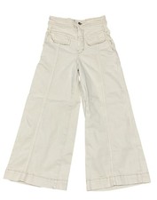 Pilcro High-Waisted Wide-Leg Pants Off White Size 24" Small Cotton Blend Womens