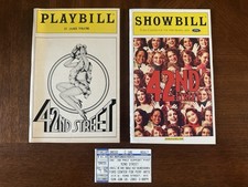 2 PLAYBILLS &amp; TICKET BROADWAY THEATERS FOR “42nd STREET “ JUNE 1987 &amp; 2001