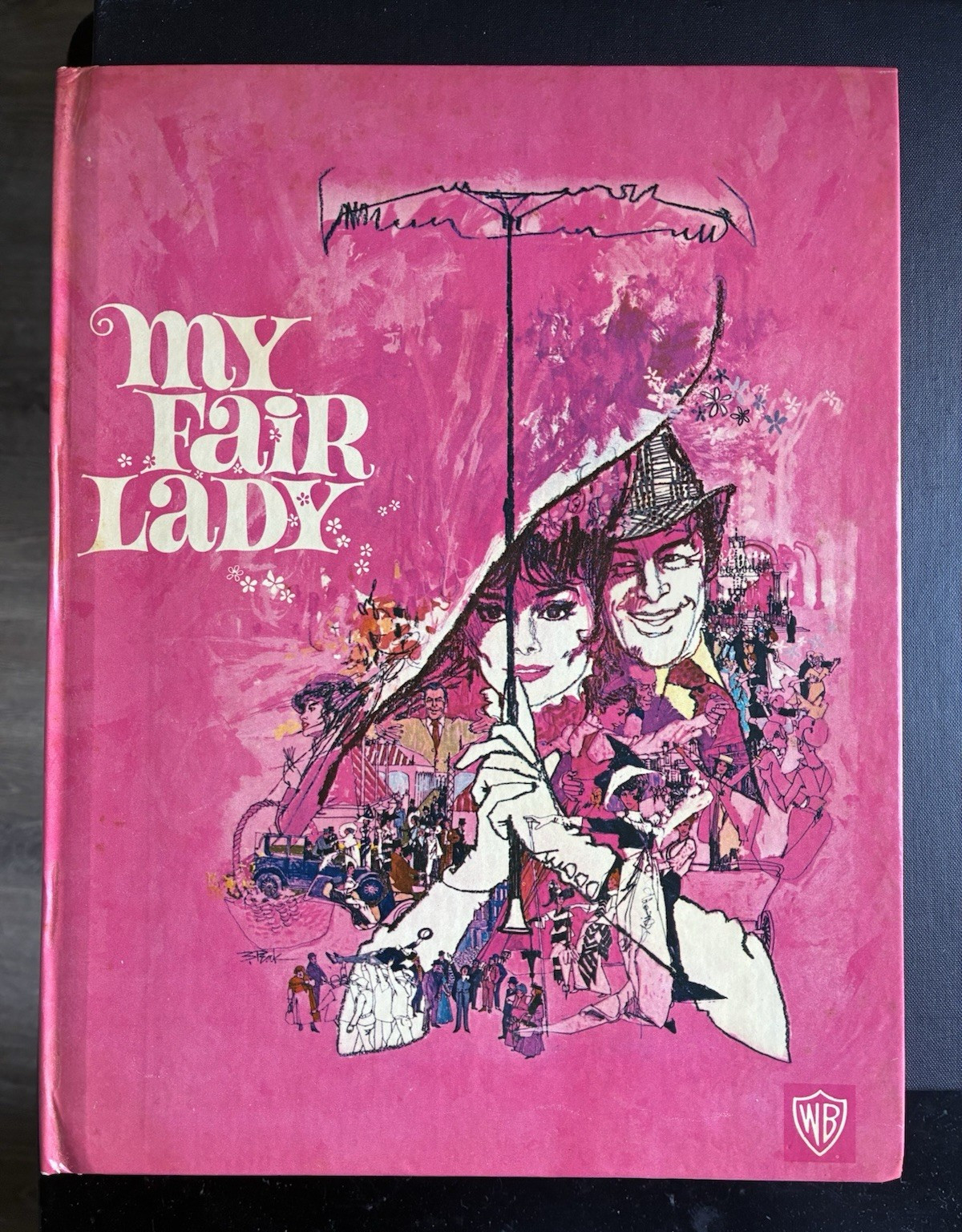 My Fair Lady Hardcover Book Production - 1964 Warner Bros Pictures Vintage Pink