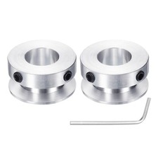 2Pcs Single Groove Pulley, 15mm Fixed Bore 30mm Outer Diameter for 6mm Belt