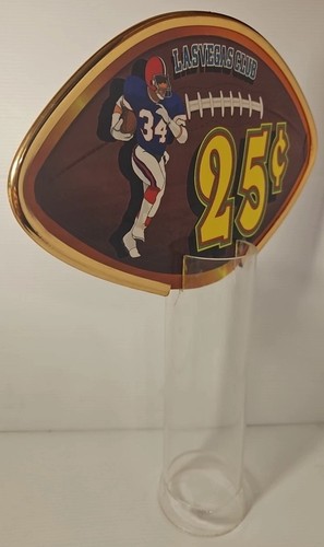 Las Vegas Club Casino Quarter Slot Machine Topper Sign 25 Cents Football Player - Foto 2 di 9