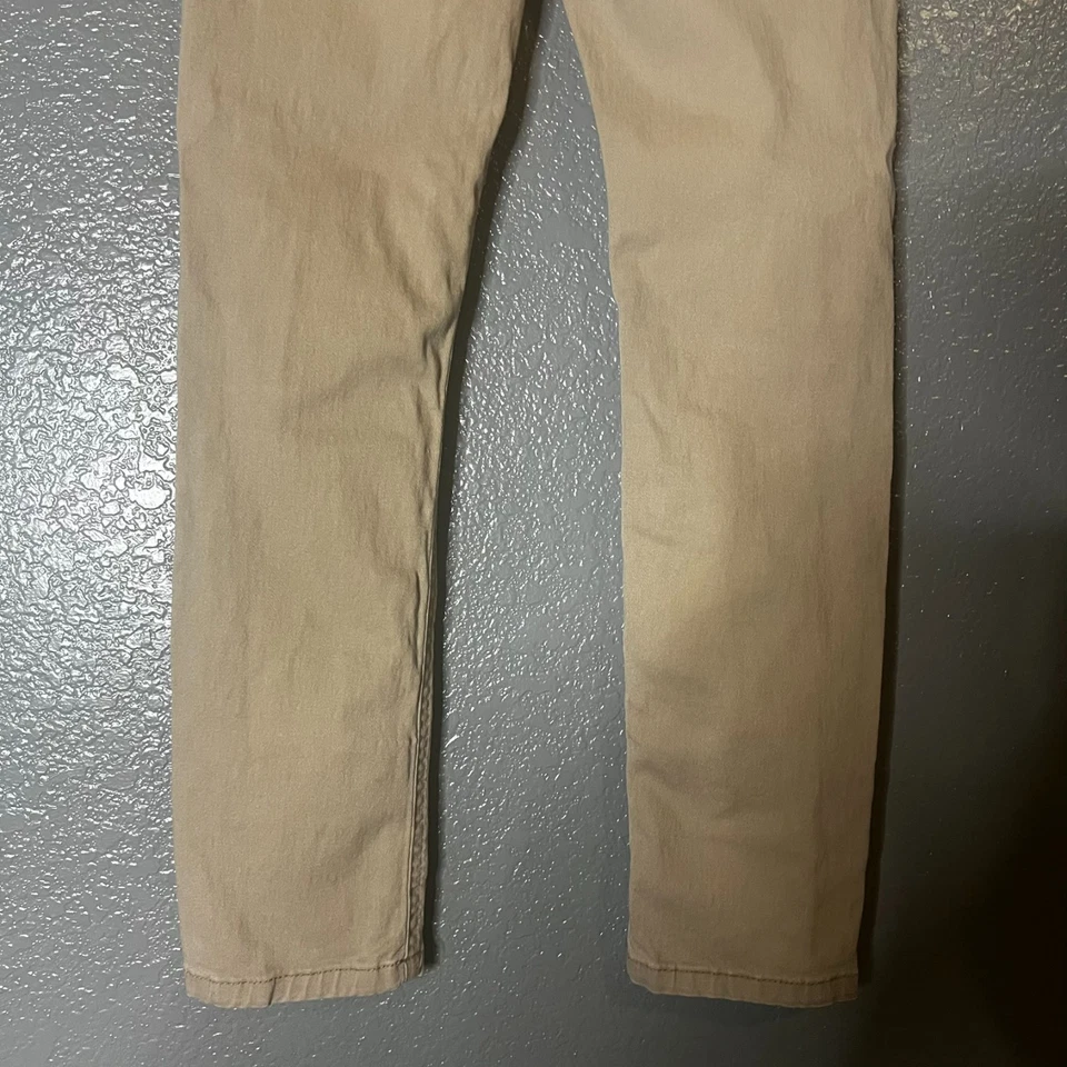 Pantalones ajustados informales para niñas 7 ajustados Jordache elásticos caqui Foto 3 de 4