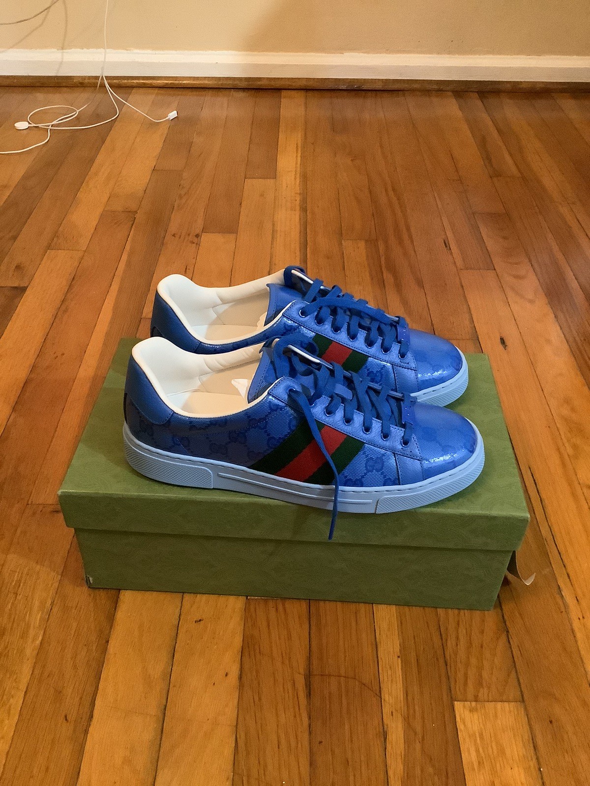 Gucci Ace GG Crystal Embellished Canvas Sneakers