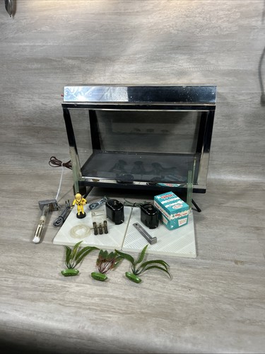 VTG Metaframe Stainless Aquarium Fish Tank Terrarium 10 Gallon READ For Restore