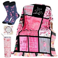 4 Pcs Valentine's Day Women Gifts 20 oz Tumbler with Straw Lover Throw Flamingo