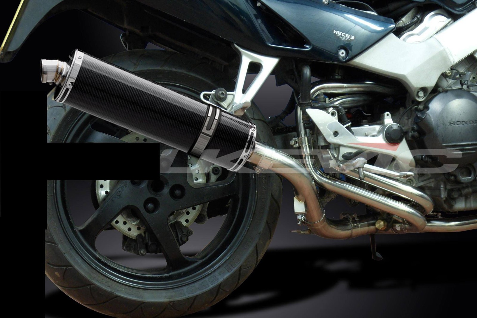 Silencieux carbone Delkevic pour Honda VFR 800 FI de 1998 à 2001