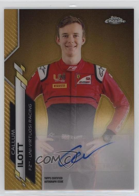 2020 Topps Chrome Formula 1 Auto Gold Refractor /50 Callum Ilott #F1A-CI Auto