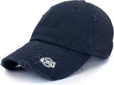 Vintage Distressed Embroidered Hats unisex-adult mens Baseball One Size - Navy
