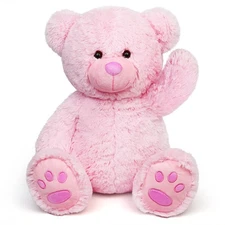 LotFancy Teddy Bear Stuffed Animals, 20 inch Pink Stuffed Bear, Cute Plush Toy