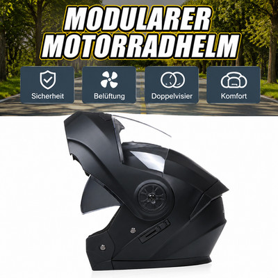 Offroad NEU Matt Schwarz M,L,XL Klapphelm Rollerhelm Motorradhelm Integralhelm