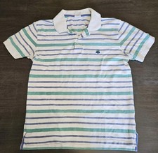 Brooks Brothers Performance Polo Shirt Blues White Striped Slim Fit Mens M Med