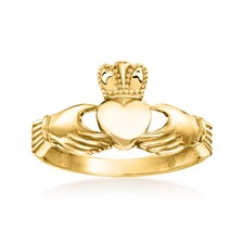 Ross-Simons 14kt Yellow Gold Claddagh Ring