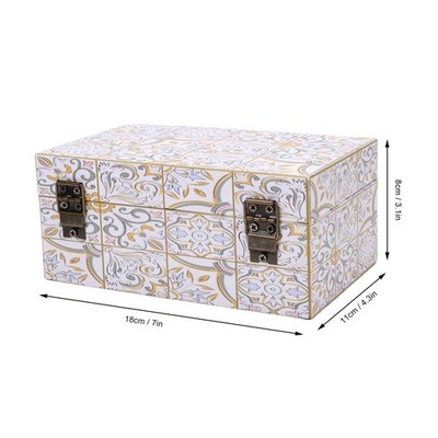 `Leather Jewelry Box Elegant Storage Organizer For Necklaces Watches Makeup