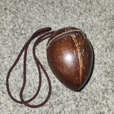 Small Purse Handmade Finished Real Coconut Zippered Top