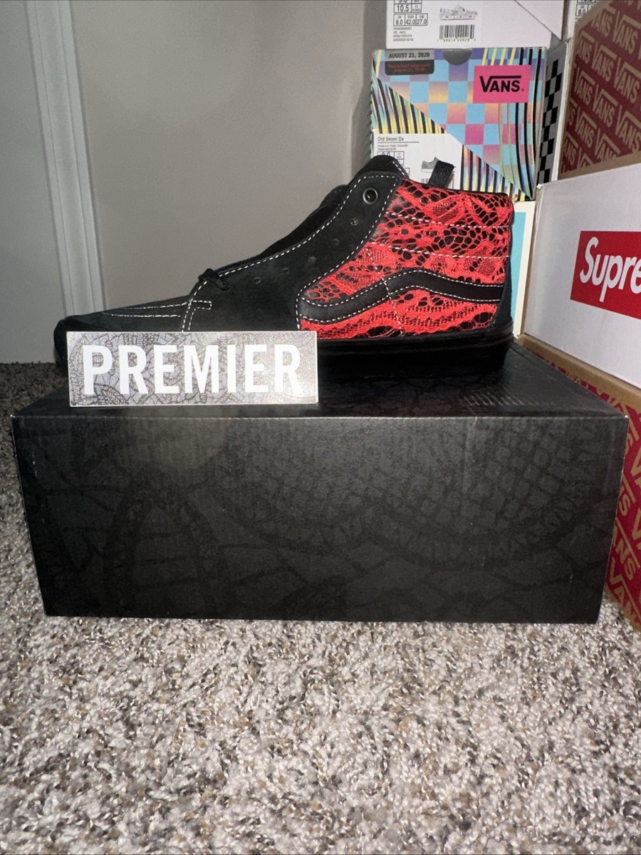VANS Premier x Skate Grosso Mid Laced Black High Risk Red 9MUS | eBay