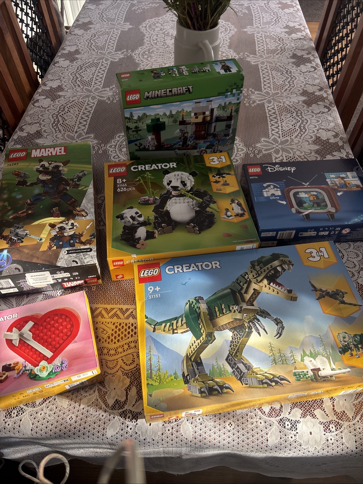6x LEGO 3 In 1 & Marvel Disney Minecraft 76282 31165 40774 31151 21261 40759