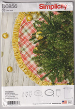 0856 SIMPLICITY - Christmas Decor: TREE SKIRT Stocking  Gift BAG