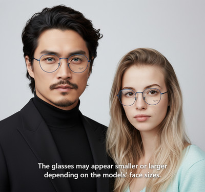 New Ray Ban Eyeglasses Blue Round Authentic 3582V 3071 49-20-140 O50
