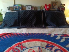 Set of 3 Bombay Company King Black/Grey, Pillow Shams Velour NWOT