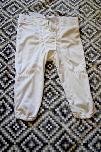 Pantaloni da baseball/softball Wilson Youth L polsino elastico bianco nuovi senza etichette - Foto 1 di 6