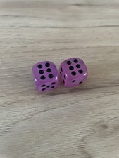 Glow in the Dark Dice 2X PURPLE Tire Wheel Valve Stem Caps Bicycle Car Truck BMX