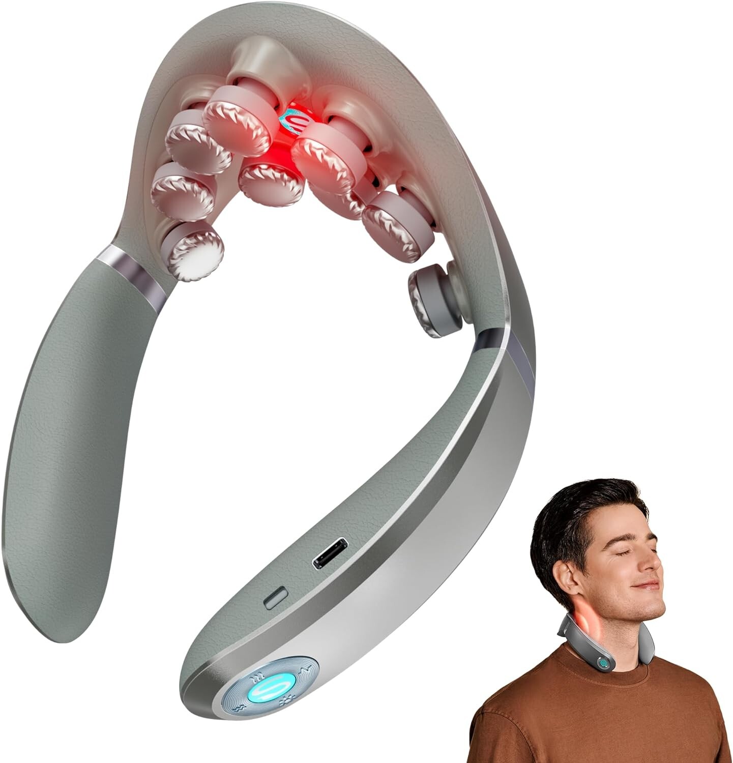 【SKG Official】G7 Pro Max Neck Massager with Heat, 9D Por