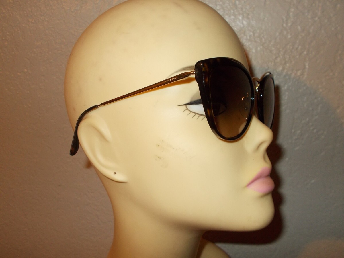 PRADA サングラス　SPR20U Prada SPR20U 2AU-4P0 Gold Havana Frame Brown Lenses