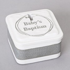 Caja de baratijas de bautizo especial regalos romanos