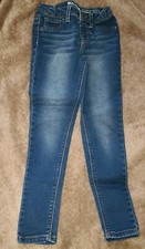 Girl's Sonoma elastic waist snap closure skinny jeggings blue size 7 regular