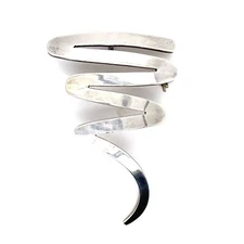 VTG Estate Taxco Mexico Squiggle Brooch Pendant Free Form! 145 