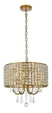 Foyer Pendant Crystal Light Fixture Kitchen Living Dining Room Chandelier 17"