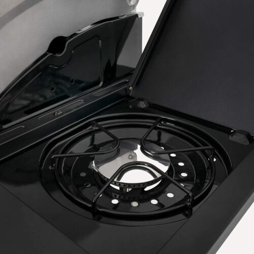 Exclusiver Gasgrill Deluxe 3 Brenner +Heckbrenner, Edelstahl Gusseisen-Rost - Bild 2 von 6