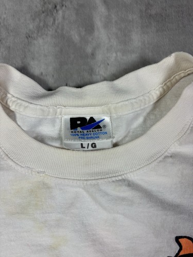 Vintage 90s Bob The Fish Funny Comedy T Shirt size L White - Picture 12 of 13