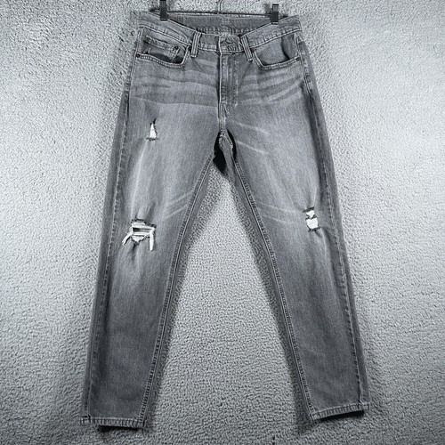 Levis 531 Jeans Men 33x32 Gray Distressed Denim Atheltic Slim Fit