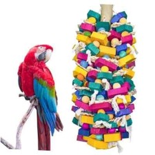 Large Parrot Toys for Macaw Toys Large Bird Toys Cockatoo Toys Natural Wooden