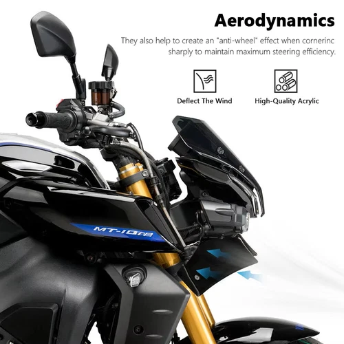 Alerón delantero nuevo alerón aerodinámico para Yamaha MT10 SP 2022-2024- - Imagen 5 de 9