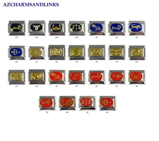 Italian Charms Zodiac Italian Modular Charm Zodiacs Links for your Bracelet