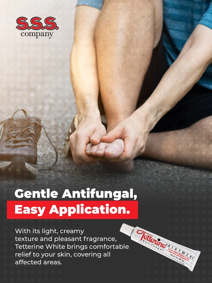 Crema antimicótica Tetterine para pie de atleta, tiña inguinal, tiña - 1 oz Foto 3 de 4