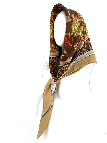 Hermes Silk Scarf “www.Hermes.com” Map Of the World" Authentic - Picture 5 of 24