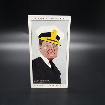 #ad 1926 Player#x27;s Cigarettes Straight Line Caricatures 6 Admiral Earl Beatty Tobacco $6.49