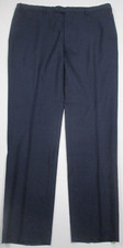 John Varvatos Star USA Men's Navy Blue Checks Plaid 100 Wool Suit Pants 36 x 31