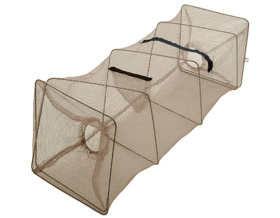 Große Köderfischreuse Krebsreuse Aalreuse Köderfisch Reuse Faltreuse 100x30x30cm - Bild 2 von 2