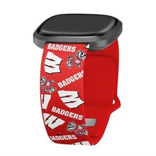Correa de reloj Wisconsin Badgers HD para Fitbit Versa and Sense