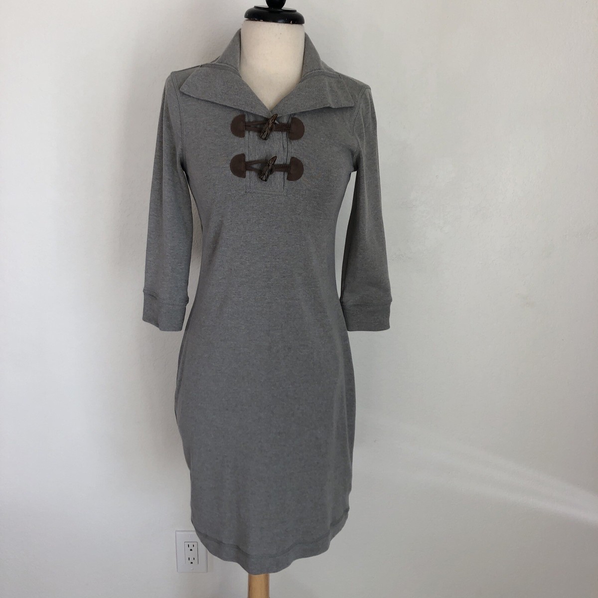 RALPH LAUREN WOMEN PENCIL DRESS size SP GREY COTTON STUNNING