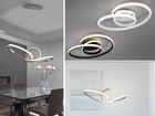 Geschwungene LED Pendellampen für über Esszimmertisch coole Deckenlampen hängend