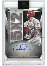Rhys Hoskins 2021 Topps Luminaries Home Run Kings Auto Card #HRK-RH 1/1