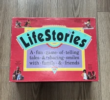 Life Stories Board Game Complete Family Vintage Story Telling Fun Cards 1992