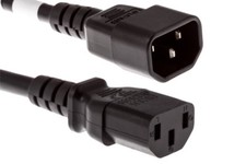 Image of 5 Pack of 2m IEC C13 to C14 UK Mains Power Cable / 2 metre Power Extension Lead